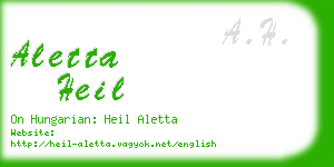aletta heil business card